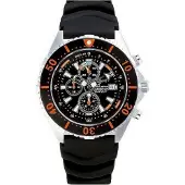 Chris Benz Unisex horloge CB-C300-O-KBS Chronograaf, Lichtwijzer, Stopwatch, Dieptemeter, dato, maximale dieptegeheugen
