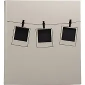 Exacompta Boekgebonden fotoalbum 60 zwarte pagina's Instants - Beige - 16523E