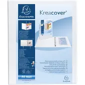 Exacompta Kreacover 20 mm Presentatieringband PP (Polypropeen) A4+ 2 Ringen Wit 51921E 10 Stuks
