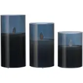 Arti Casa LED Kaars in glas 3st