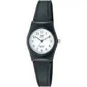 Q&Q VP35J002Y - Horloge - Sport - Analoog - Dames - Vrouwen - Kinderen - Plastic band - Overig - Kunststof - Cijfers - Zwart - Wit - 10ATM