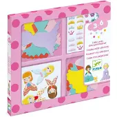Djeco - Knutselset Creeëren met stickers - Prinsessen - 3-6j