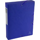 Exacompta 10x Klasseerdoos Scotten Rug 60mm - A4 - Blauw - 50912E