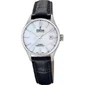 Festina Kwartshorloge Armbandhorloge, dameshorloge, Swiss Made, leren armband, analoog, datum