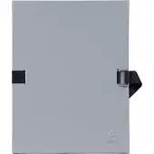 Exacompta 10x Map met uitrekbare in gekleurde canvas - 24x32 cm - Grijs - 730E