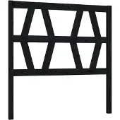 vidaXL Hoofdbord 96x4x100 cm massief grenenhout zwart
