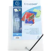 Exacompta 25x Kreacover elastomap met 3 kleppen - ondoorschijnende PP 5/10de- A4 - Kleurloos - 55188E