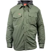 Hard Yakka quilted solid shacket military green 4xl