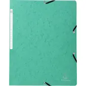 Exacompta 50x Elastomap zonder klep in glanskarton 355 g/m2 - A4 - Groen - 55413E