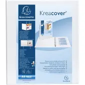 Exacompta Kreacover 40 mm Presentatieringband PP (Polypropeen) A4+ 2 Ringen Wit 51923E 10 Stuks