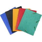 Exacompta 25x Scotten Pocket elastomap 3 kleppen 425g/m2 - 12x16cm - Geassorteerd - 50750E