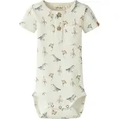 Lil´ Atelier Rompertje/body beige / grijs / wit