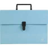 Exacompta 4x Sorteerkoffer met handvat 18 vakken Aquarel - Pastelblauw - 56762E