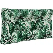 vidaXL Buitenbankkussen Polyester Bladpatroon 80 x 80 x 8 cm