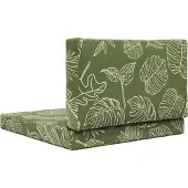 vidaXL Buitenbankkussen Polyester Blad Design 80 x 80 x 8 cm