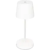 Briloner Boja LED-tafellamp, draadloos, IP44, dimbaar, bediening via touch, spatwaterdicht, wit, Ø10,5 x 26 cm