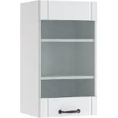 Vicco Fame-Line Glazen keukenkast – 40 cm Wit Landhuis
