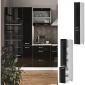 Vicco R-Line Apotheekkast – 30 cm Zwart hoogglans