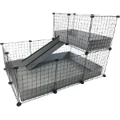C&c modulair kooppaneel met 3x2 niveaus, een 2x1 niveau en een zilveren helling