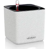 Lechuza CUBE Color 14 - Plantenbak - met uitneembare binnenbak - met bewateringssysteem - ALL-IN-ONE set - wit