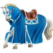 BULLYLAND 80769 – Speelfiguur Toernooi Paard Blauw – ca. 10–12 cm – levensecht en detailrijk vormgegeven – ideaal als fantasiefiguur, decoratie of klein cadeautje voor kinderen vanaf 3 jaar