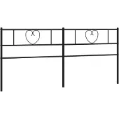 vidaXL Vervangend hoofdbord 180 cm metaal zwart