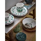 Creative Collection Linora borden groen Ø28cm set van 3 stuks
