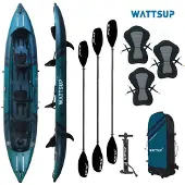 Wattsup COD Kajakset voor 3 personen, opblaasbaar, type Drop-Stitch, inclusief kano, boot en peddel