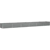vidaXL Plantenbak Lichtgrijs 600 x 80 x 45 cm Staal