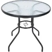 Rojaplast Zwemtuintafel, diameter 80 cm, metalen frame met glazen blad, model YLGT-019