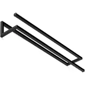 HowHomely - Handdoekhouder - 2 Handdoeken - 60 cm - Mat Zwart