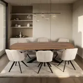 Zita Home : Deense ovale eettafel – 220 cm – Natuurlijk – Mangohout