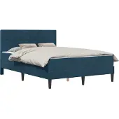 vidaXL Bedframe met matras met hoofdeinde Blauw 120 x 200 cm Fluweel