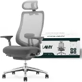COLAMY Atlas Bureaustoel – Ergonomische Bureaustoel met 4D-Armleuningen – Verstelbare Zitting – Donkergrijs