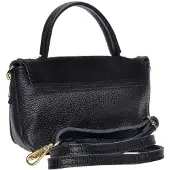 Roberta M Zwart Rundleer Tas