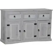 Ebuy24 New Mexico dressoir 132 cm breed grijs.