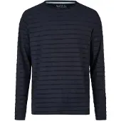 Phil&Co. Heren lange pyjama set donkerblauw/grijs gestreept
