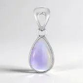 Cavill - Zilveren Ametrien Hanger - 925 Sterling Zilver Geplatineerd - 5,5 ct Peervorm Cabochon - Boliviaanse Edelsteen - Elegant Zilverkleur