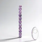 Cavill - Zilveren hanger met 13 Braziliaanse amethisten 0,39 Ct rond slijpsel - 925 Sterling zilver - Modern elegant MONOSONO