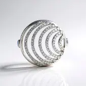Cavill - Zilveren Hanger 925 Sterling Zilver Geplatineerd - Welo-Opalen 0,141 ct - Pavé Zirkonen 1,048 ct - Elegant Rond Ethiopisch Opal