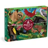 Mudpuppy Dubbelzijdige Puzzel - Regenwoud Vanboven En Vanonder - 55X42Cm - 100 Stukjes - 6 Jaar