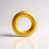 Cavill - Vergulde Zilveren Hanger 925 Sterling Zilver - Modern Rond 30mm - Matte Afwerking - Minimalistisch & Hoogwaardig Sieraad