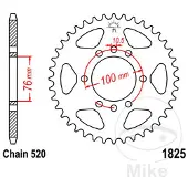 JT Sprockets Jtr 1825-37 Achtertandwiel