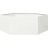 vidaXL Plantenbak zeshoek 138x120x45 cm staal wit