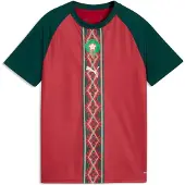 Puma Functioneel shirt 'Marokko' ecru / donkergroen / donkerrood