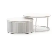 Bellagio + 15% kassakorting | Oriago lounge tuintafelset ø85cm(h:45cm)/ø78cm (h:36cm)