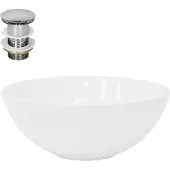 LuxeBath Wastafel incl. afvoerset zonder overloop 69x46x13 cm Wit keramiek ML-Design