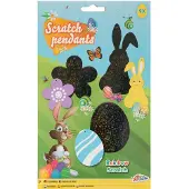 Craft Creative Grafix Regenbogen: Paashaas-slingers met kraskaartjes