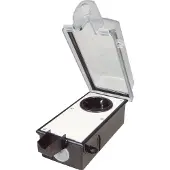 InterBaer 9015-002.81 Stopcontact (opbouw) Afsluitbaar Zwart, Transparant