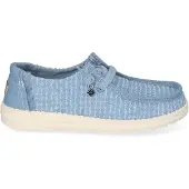 HeyDude Instappers Dames Wendy Blauw Canvas | Maat 37